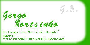 gergo mortsinko business card